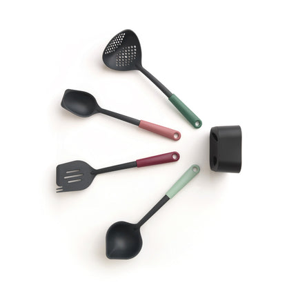 Tasty+ Kitchen Utensils Set plus Stand - Mixed Colours
