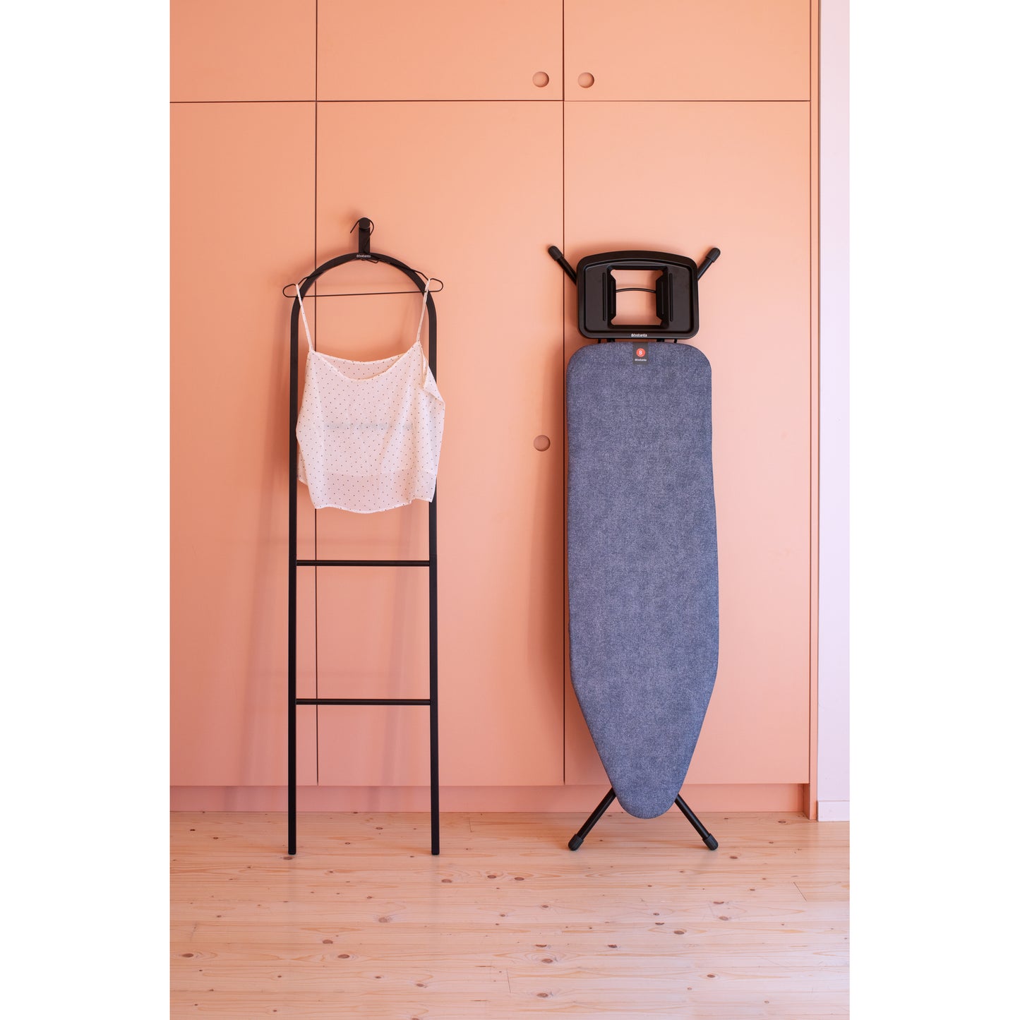 Ironing Board B 124x38 cm Solid Steam Iron Rest - Denim Blue