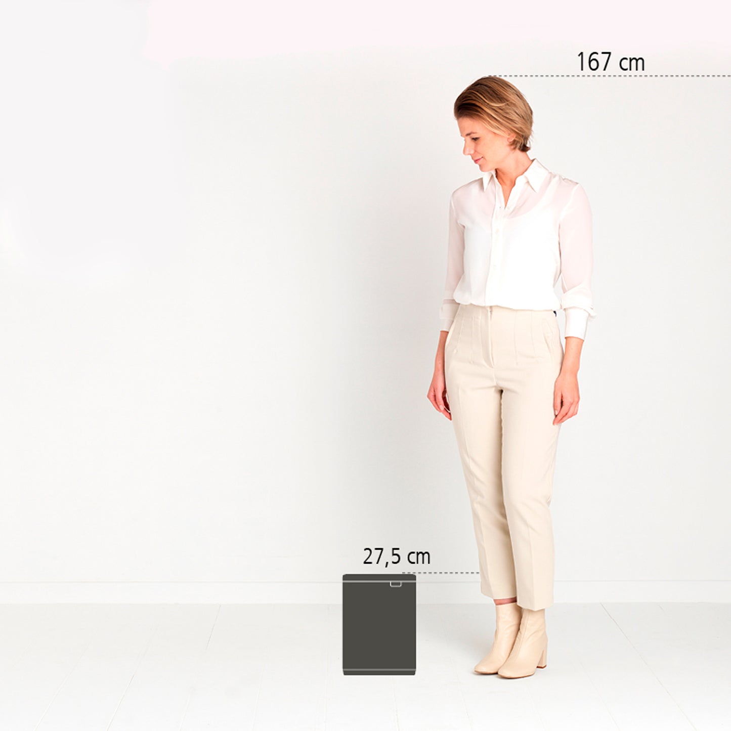 Bo Waste Bin 4 litre - Soft Beige