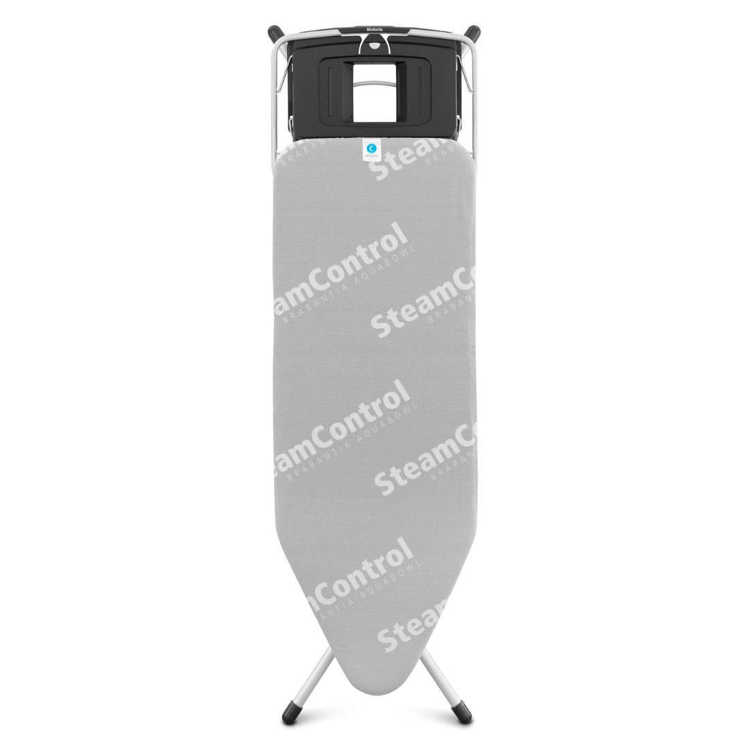 Ironing Board 124x45cm (C) Foldable Steam Unit Holder Steam Control with Aqua Bowl