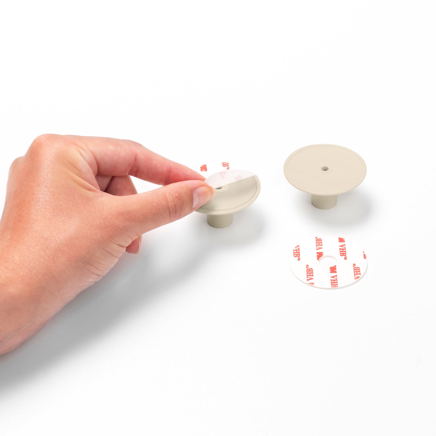 ReNew Towel Hooks, set of 2, screws and tape included - Soft Beige