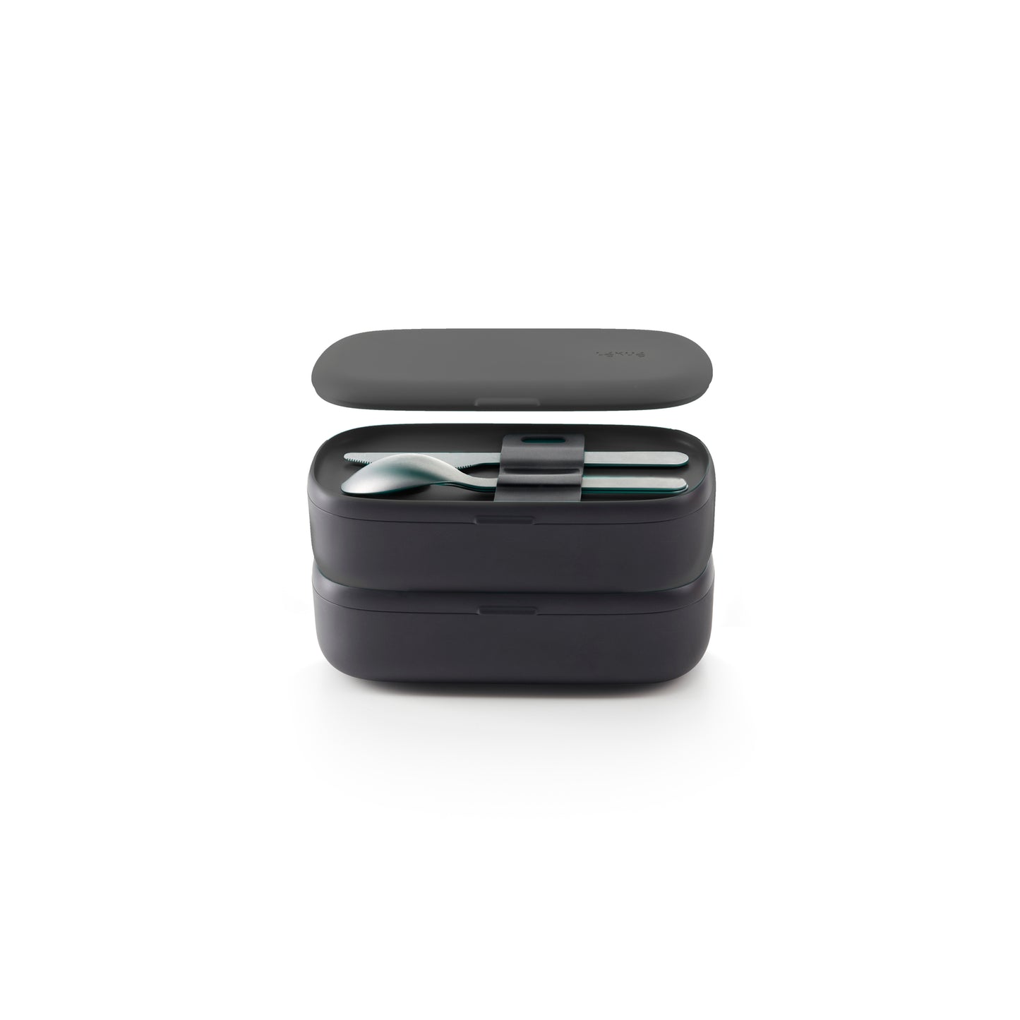 LunchBox To Go Set with cutlery - Black