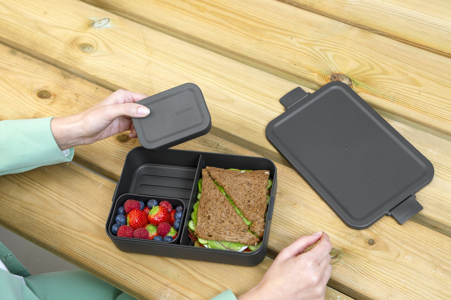 Make & Take Lunch Box Bento, Large - Dark Grey