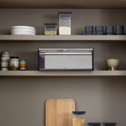 Fall Front Bread Bin - Brilliant Steel