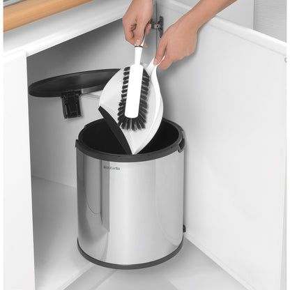 Built-In Bin 15 litre - Brilliant Steel
