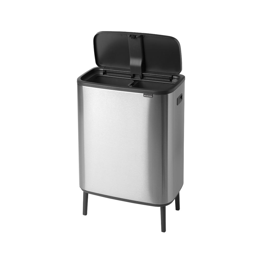 Bo Touch Bin Hi 2 x 30 litre - Matt Steel Fingerprint Proof