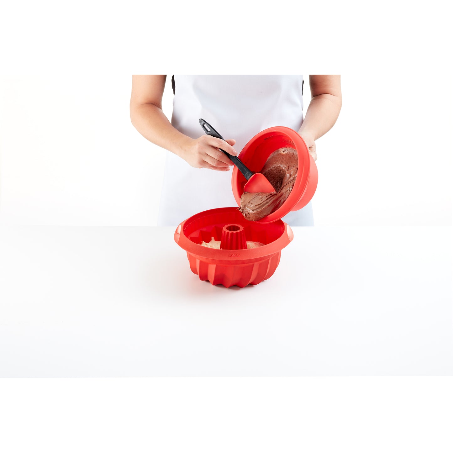 Deep Savarin Cake Mould - 22cm - Red