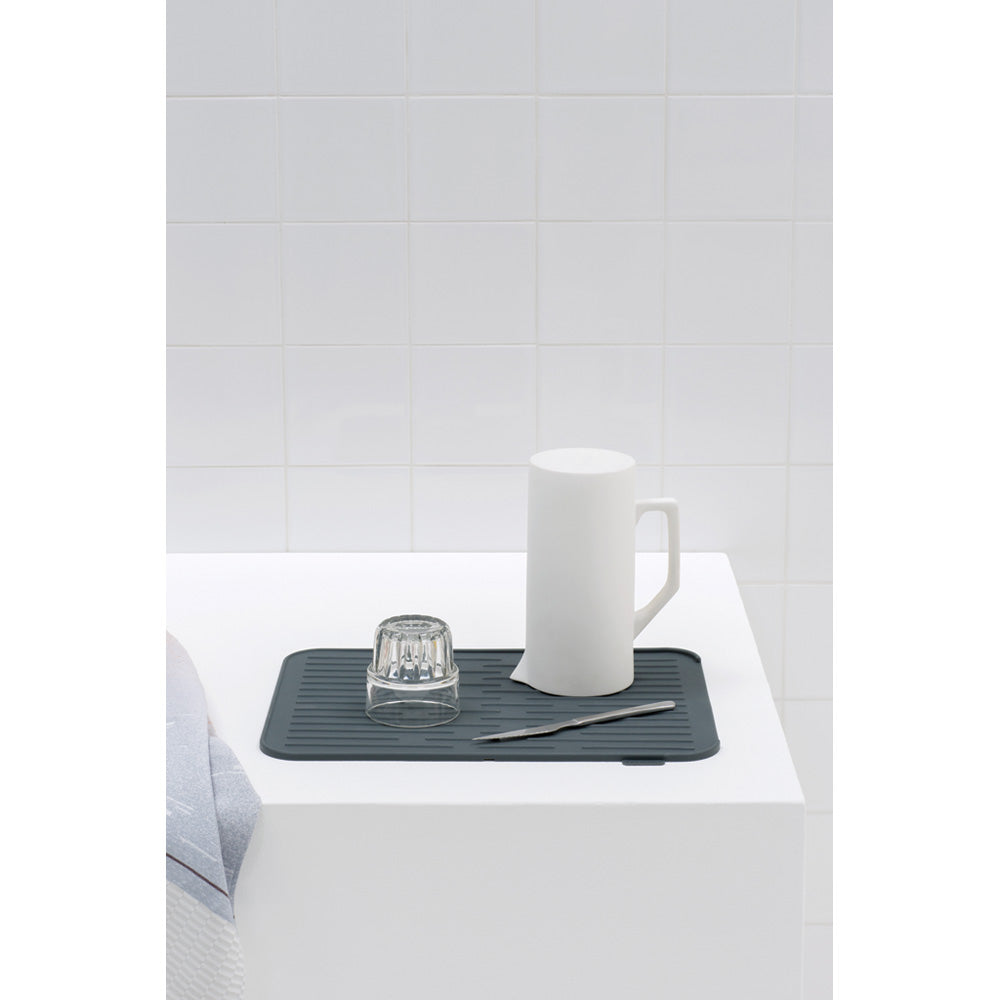 Silicone Dish Drying Mat - Dark Grey