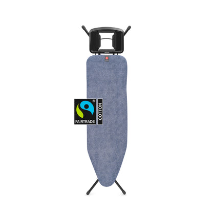 Ironing Board B 124x38 cm Solid Steam Iron Rest - Denim Blue
