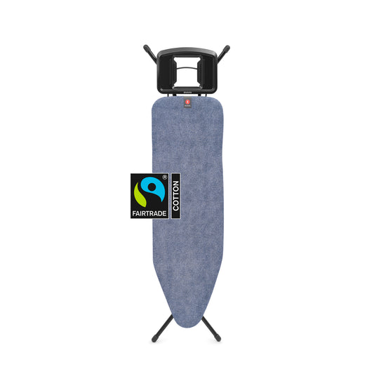 Ironing Board B 124x38 cm Solid Steam Iron Rest - Denim Blue