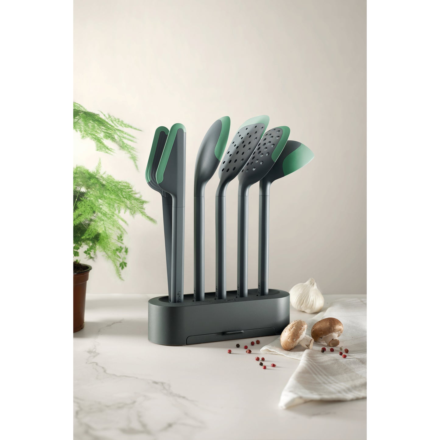 Non-Scratch Kitchen Utensils Set of 5 - Green