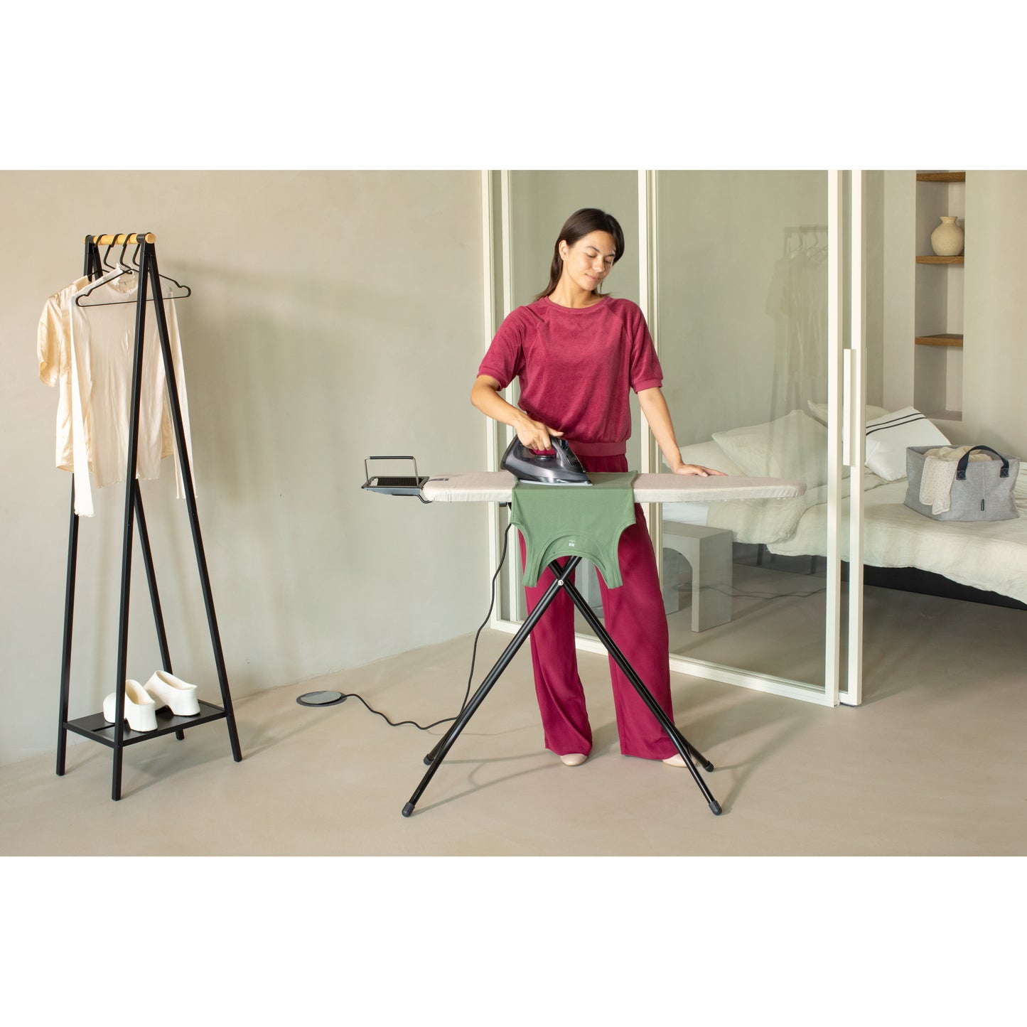 Ironing Board A 110x30 cm Steam Iron Rest - Denim Grey