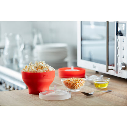 Set of 2 Mini Microwave Pop Corn - Red