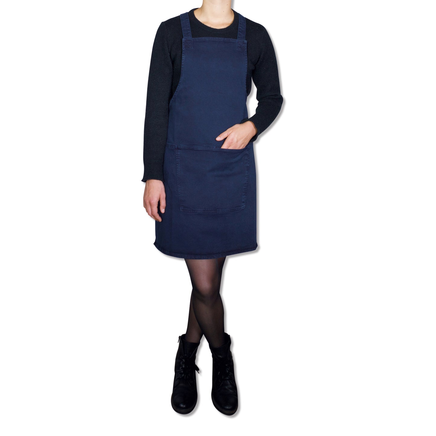 Suspender Apron Canvas - Dark Blue