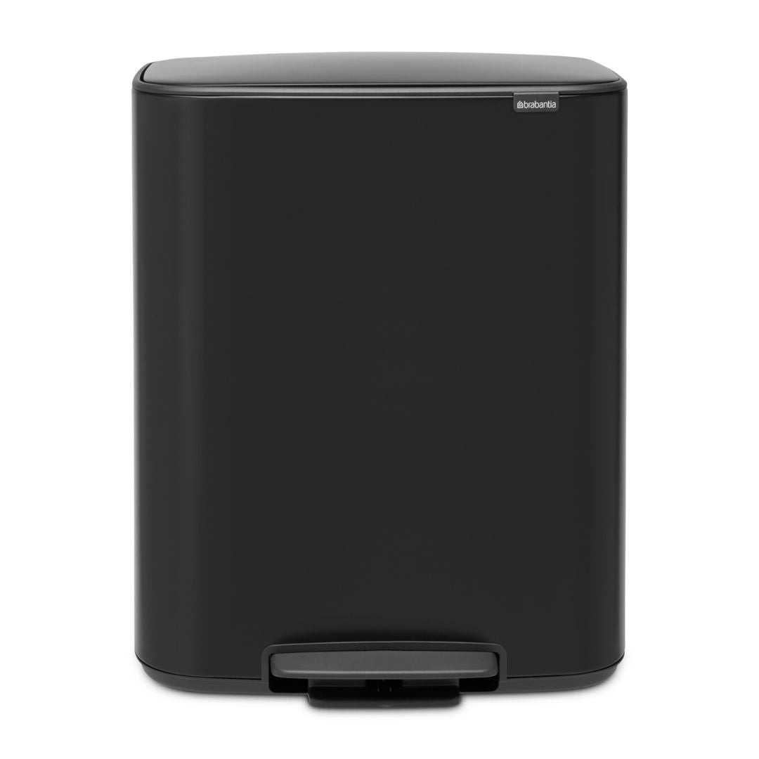 Bo Pedal Bin 2 x 30 litre - Matt Black