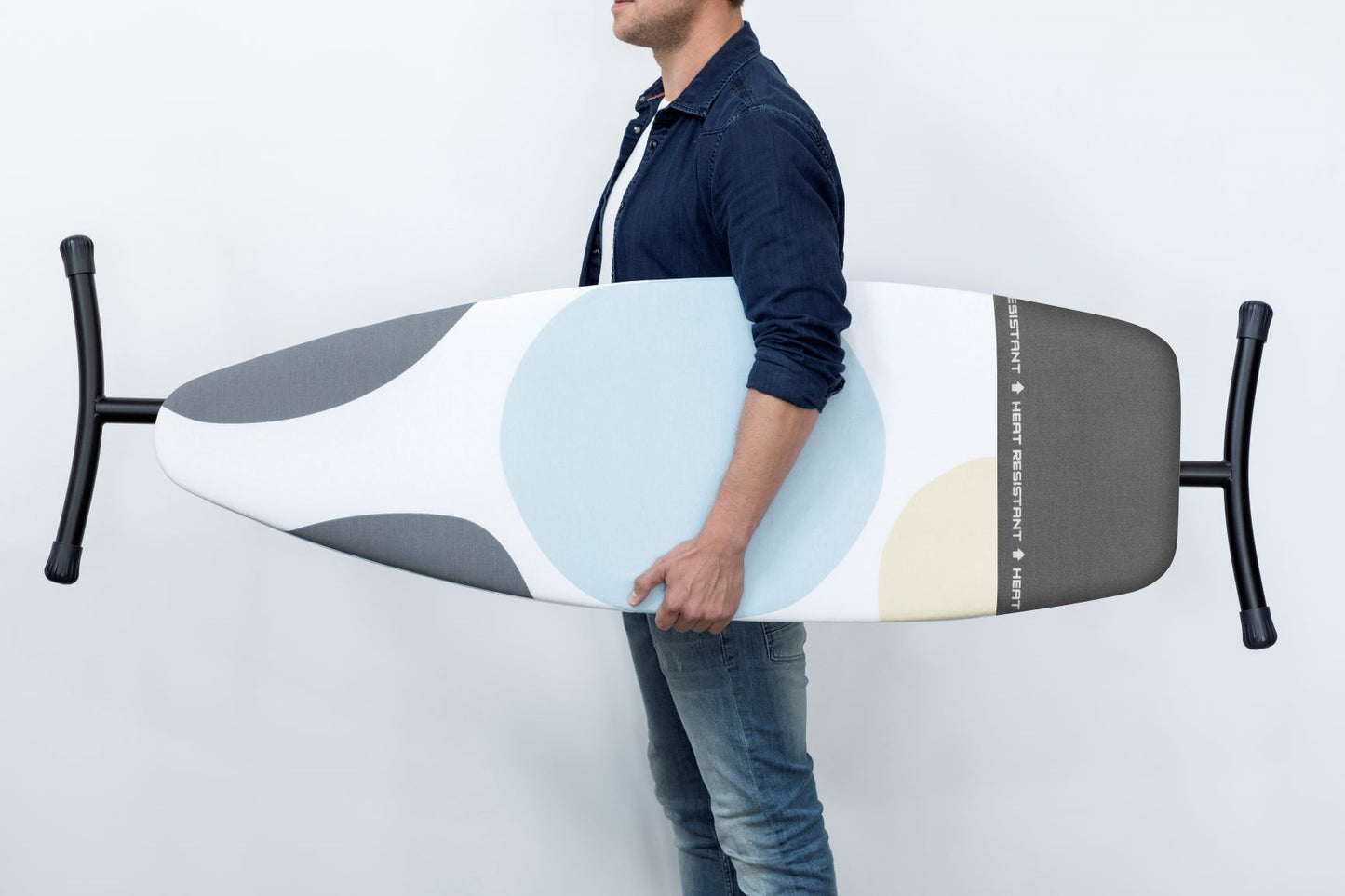 Ironing Board 135x45cm (D) Heat Resistant Parking Zone - PerfectFlow Spring Bubbles