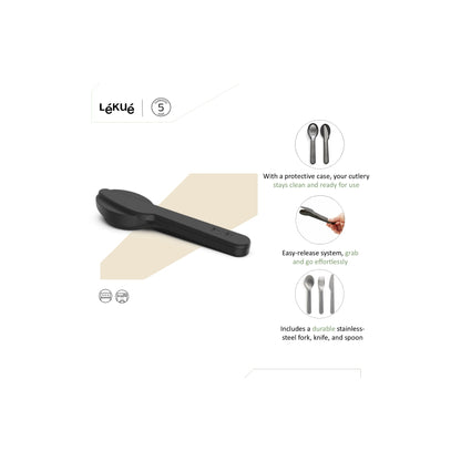 Cutlery with Case To Go - Black