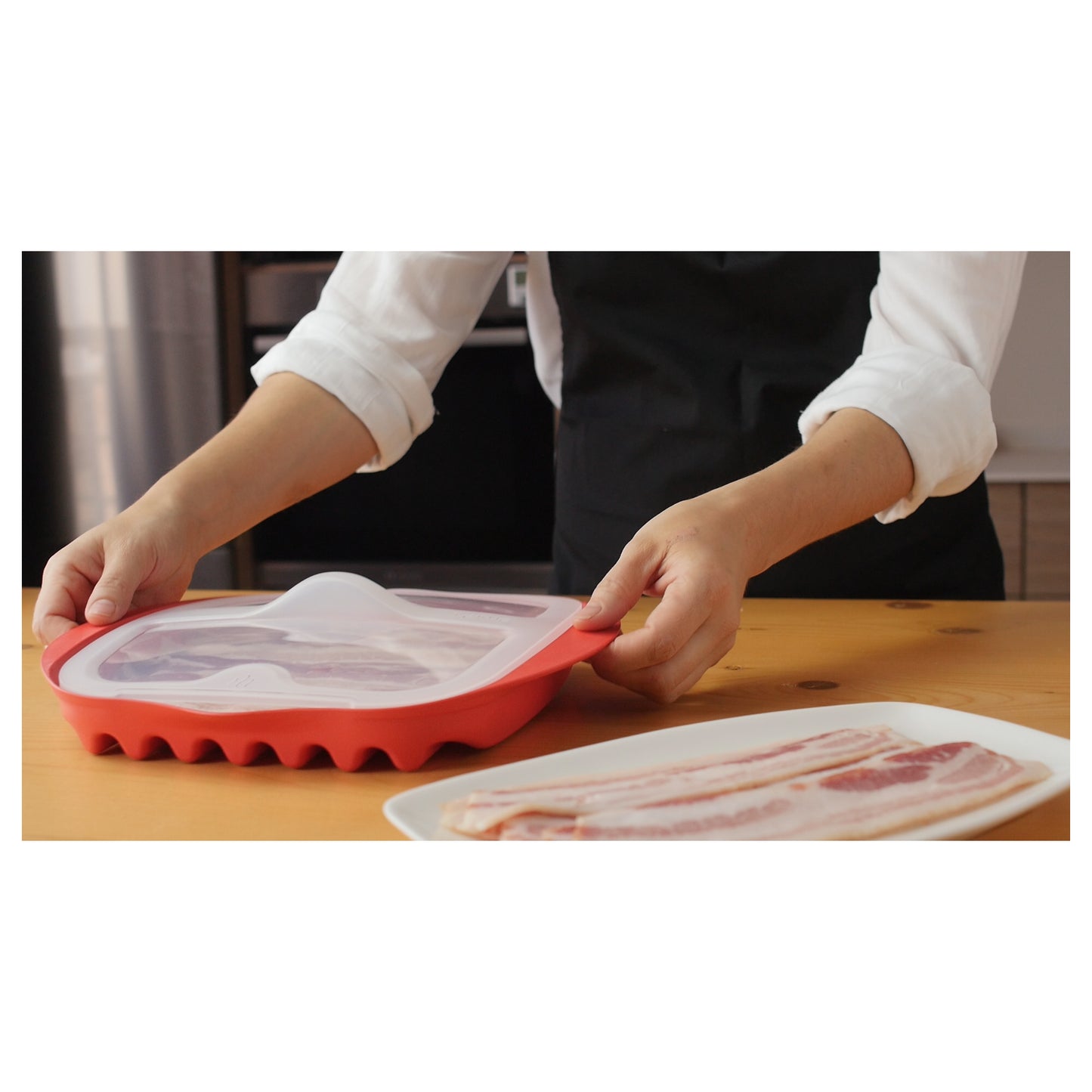 Microwave Bacon Cooker - Red