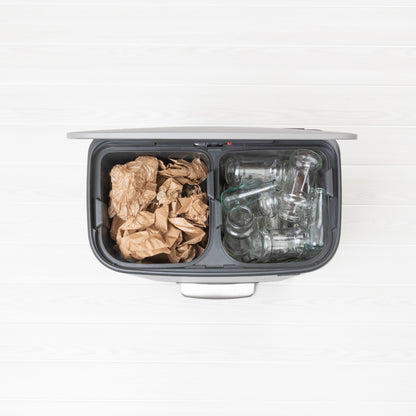 Bo Pedal Bin 2 x 30 litre - Mineral Concrete Grey