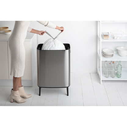 Bo Touch Bin Hi 60 litre - Matt Steel Fingerprint Proof