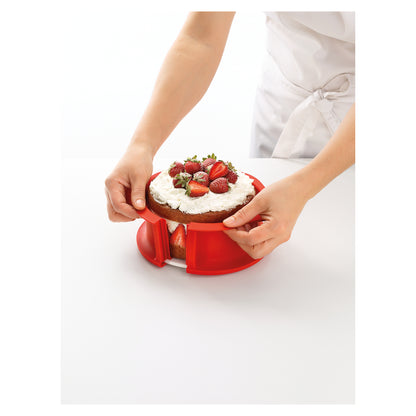 Duo Springform with plate - 15cm - Red