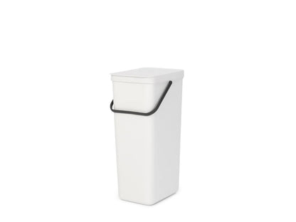 Sort & Go Waste Bin 40 litre - White