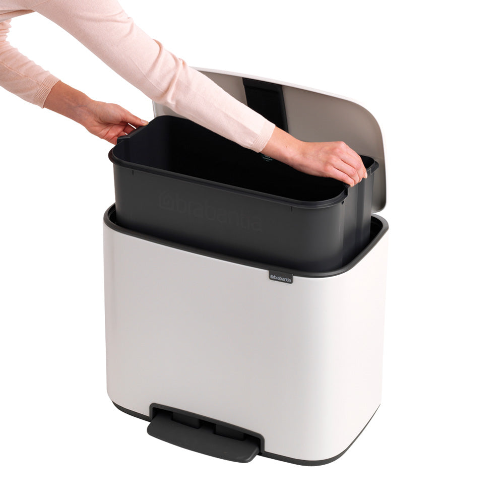 Bo Pedal Bin 36 Litre - White