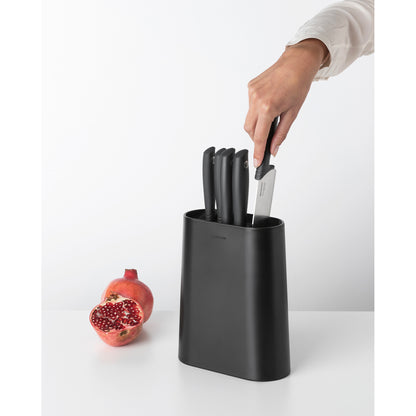Tasty+ Knife Block with 5 Knives - Dark Grey