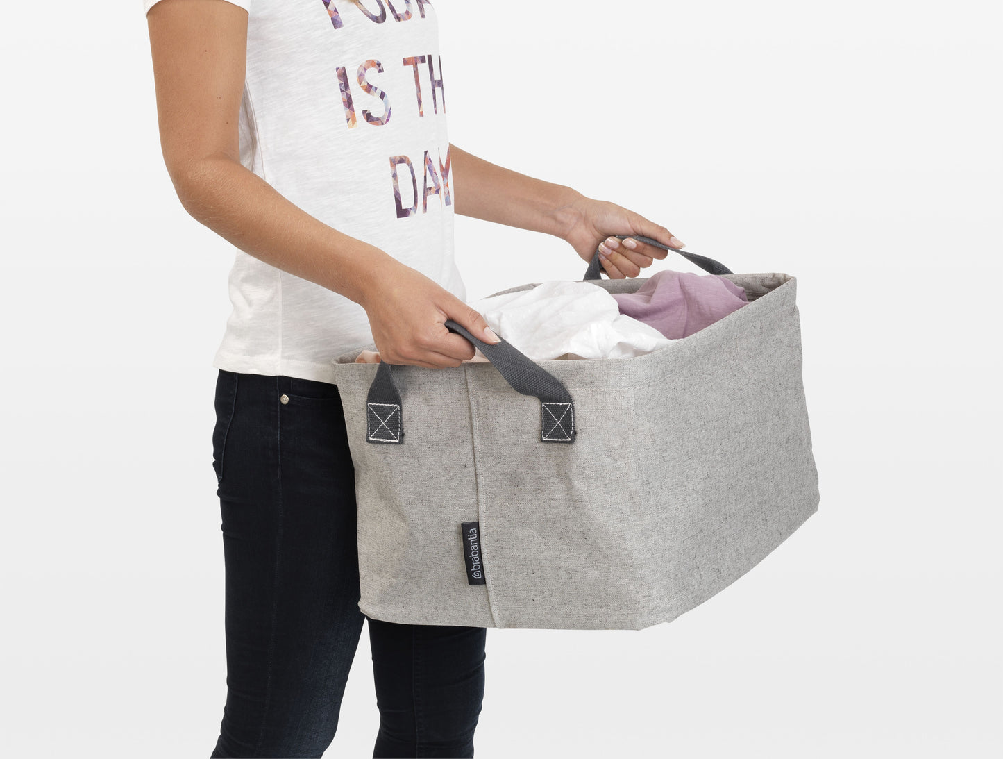 Foldable Laundry Basket 35 litre - Grey