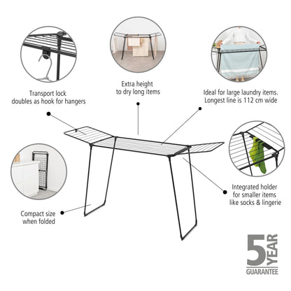 HangOn Drying Rack Too, 22 metres - Matt Black