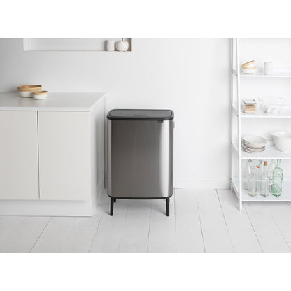 Bo Touch Bin Hi 60 litre - Matt Steel Fingerprint Proof