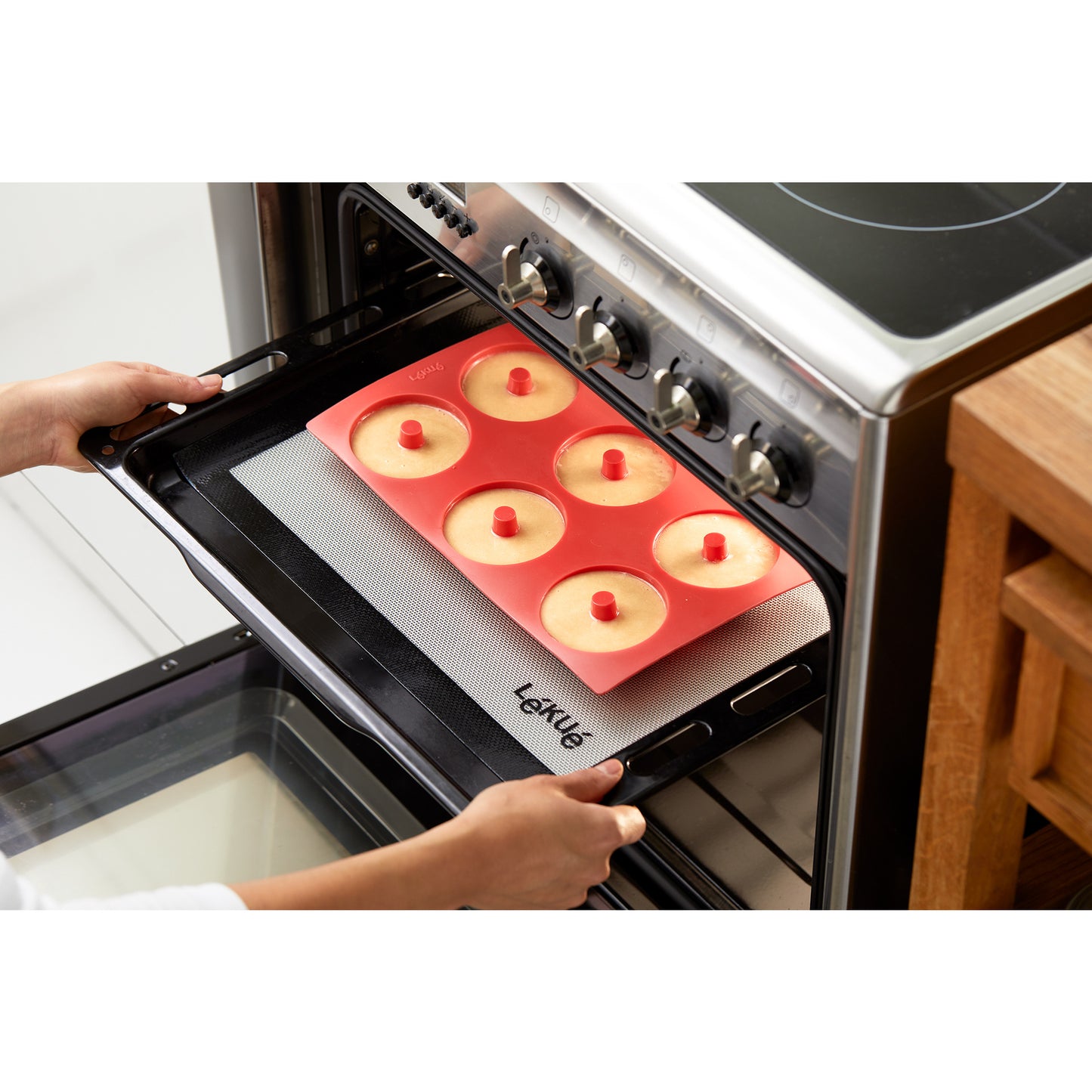 Doughnuts Mould - 6 cav - Red
