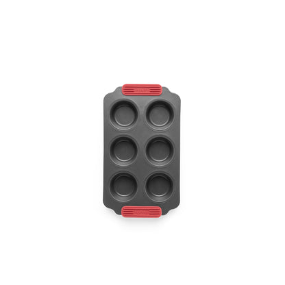 Non-Stick Muffins Mould, 6 Hole - Grey