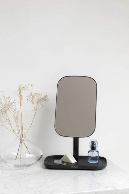 Mirror with Storage Tray - Dark Grey