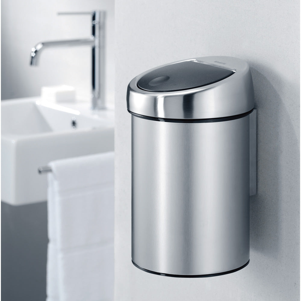Touch Bin 3 litre - Matt Steel Fingerprint Proof
