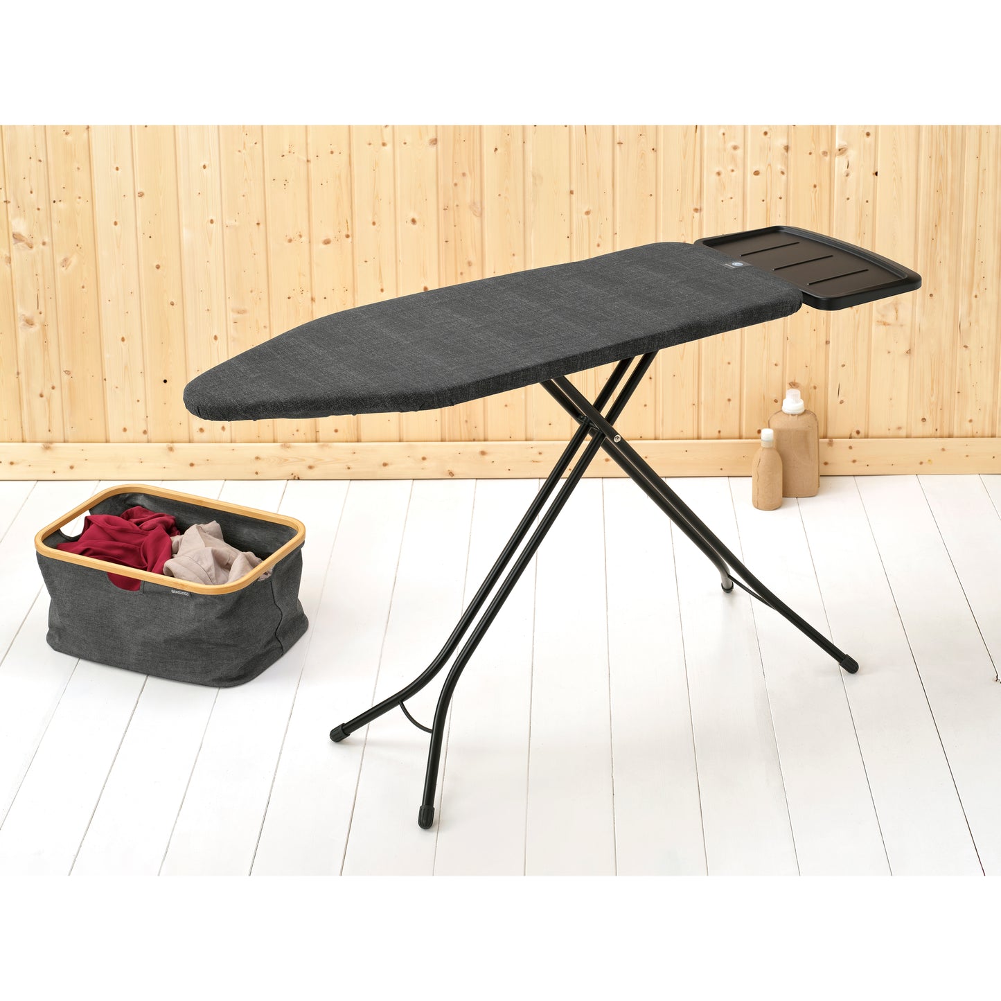 Ironing Board C 124x45 cm Solid Steam Unit Holder - Denim Black