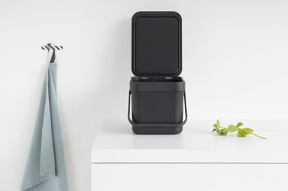 Sort & Go Waste Bin 6 litre - Grey