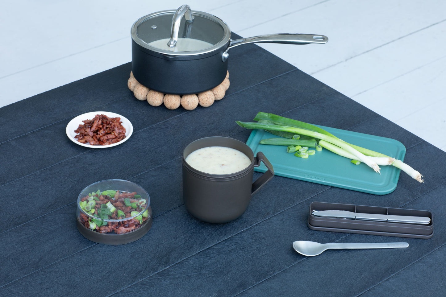 Make & Take Soup Mug, 600ml - Dark Grey