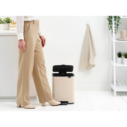 Bo Pedal Bin 12 Litre - Soft Beige