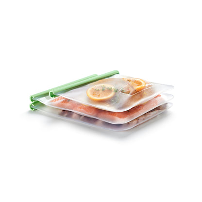 Set of 3 Flat Reusable Bags - Green