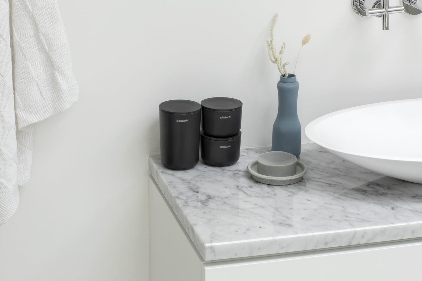Storage Pots Set of 3 - Dark Grey