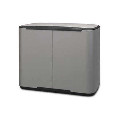 Bo Pedal Bin 3 x 11 litre - Mineral Concrete Grey