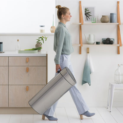 Touch Bin New 40 Litre - Fingerprint Proof Matt Steel