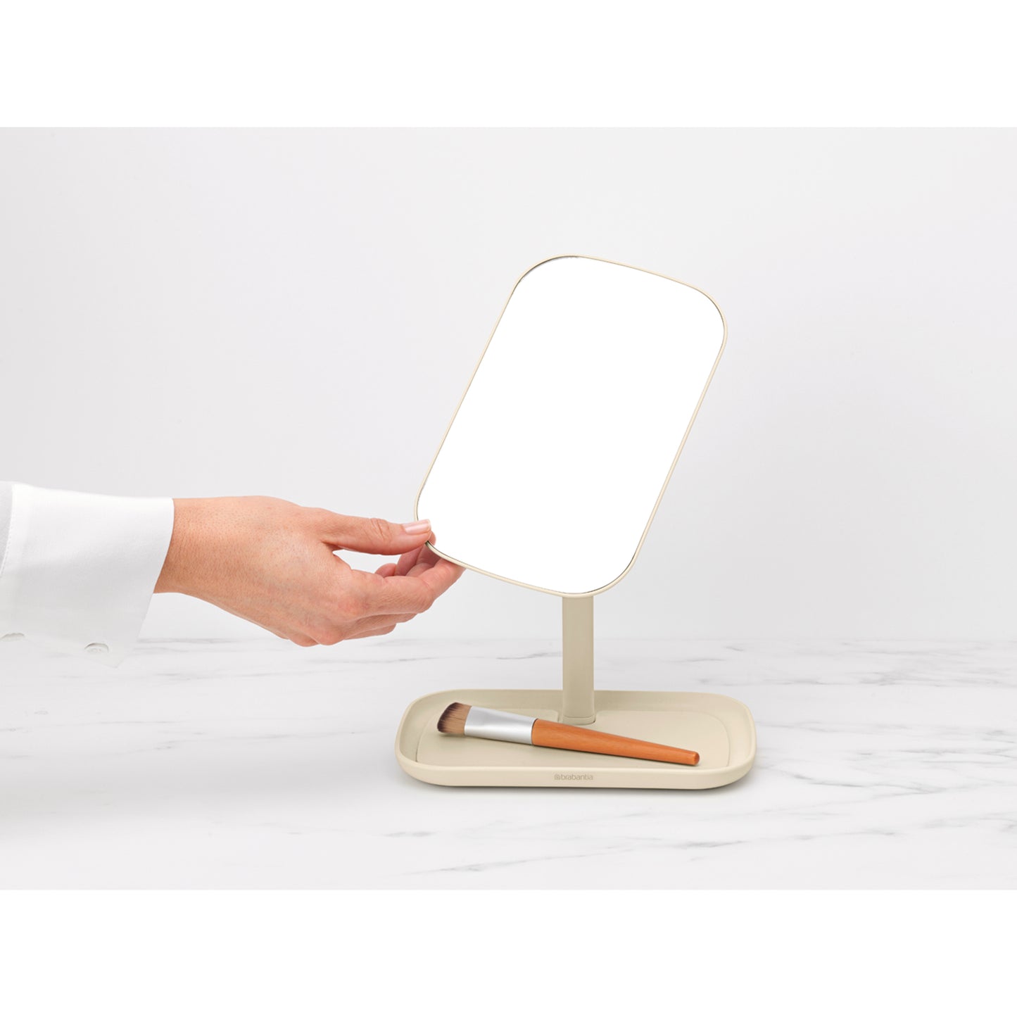 ReNew Mirror with Storage Tray - Soft Beige