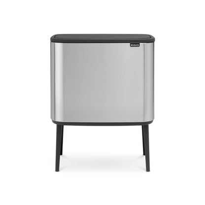 Bo Touch Bin 36 Litre - Fingerprint Proof Matt Steel