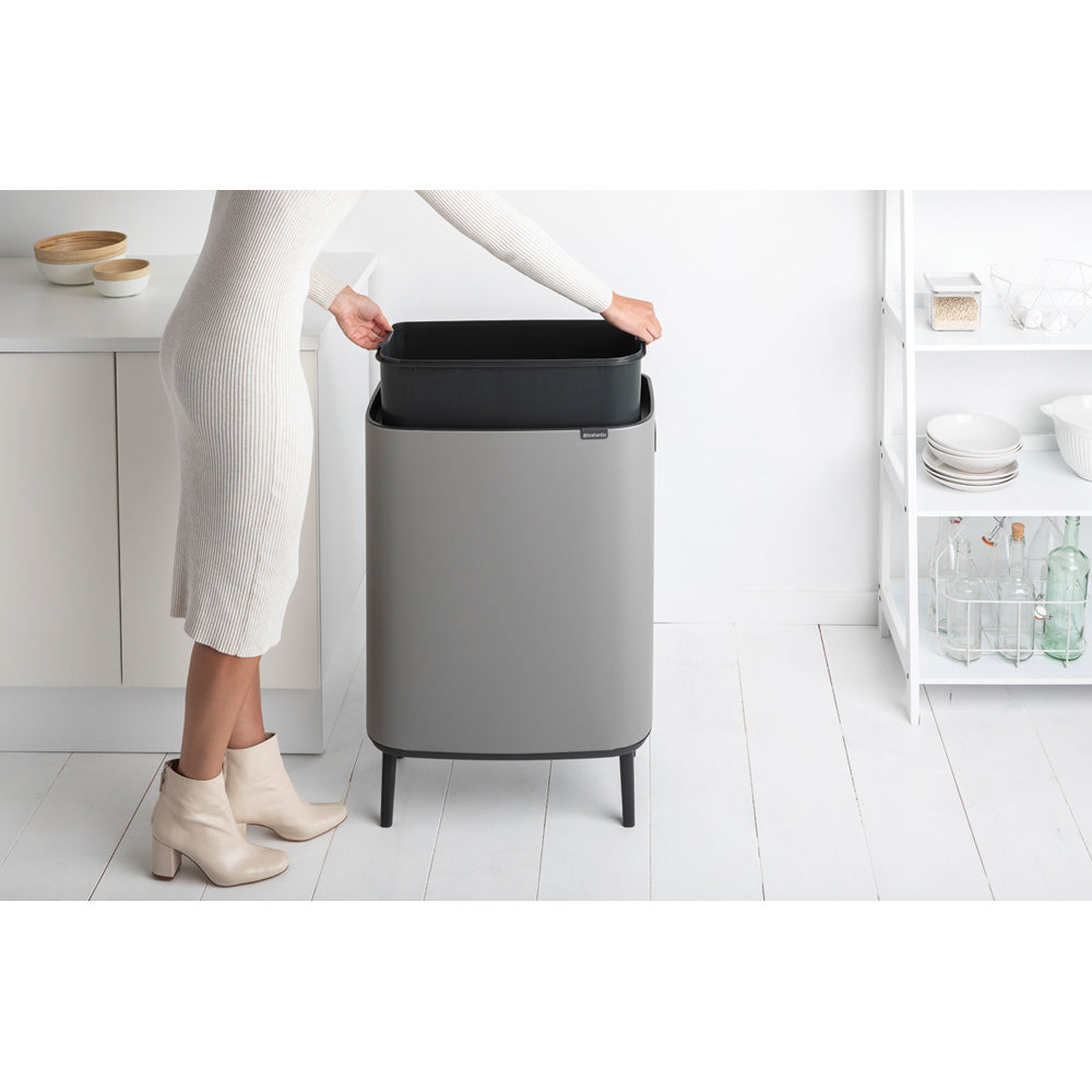 Bo Touch Bin Hi 60 litre - Mineral Concrete Grey