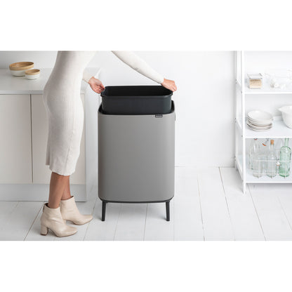 Bo Touch Bin Hi 60 litre - Mineral Concrete Grey