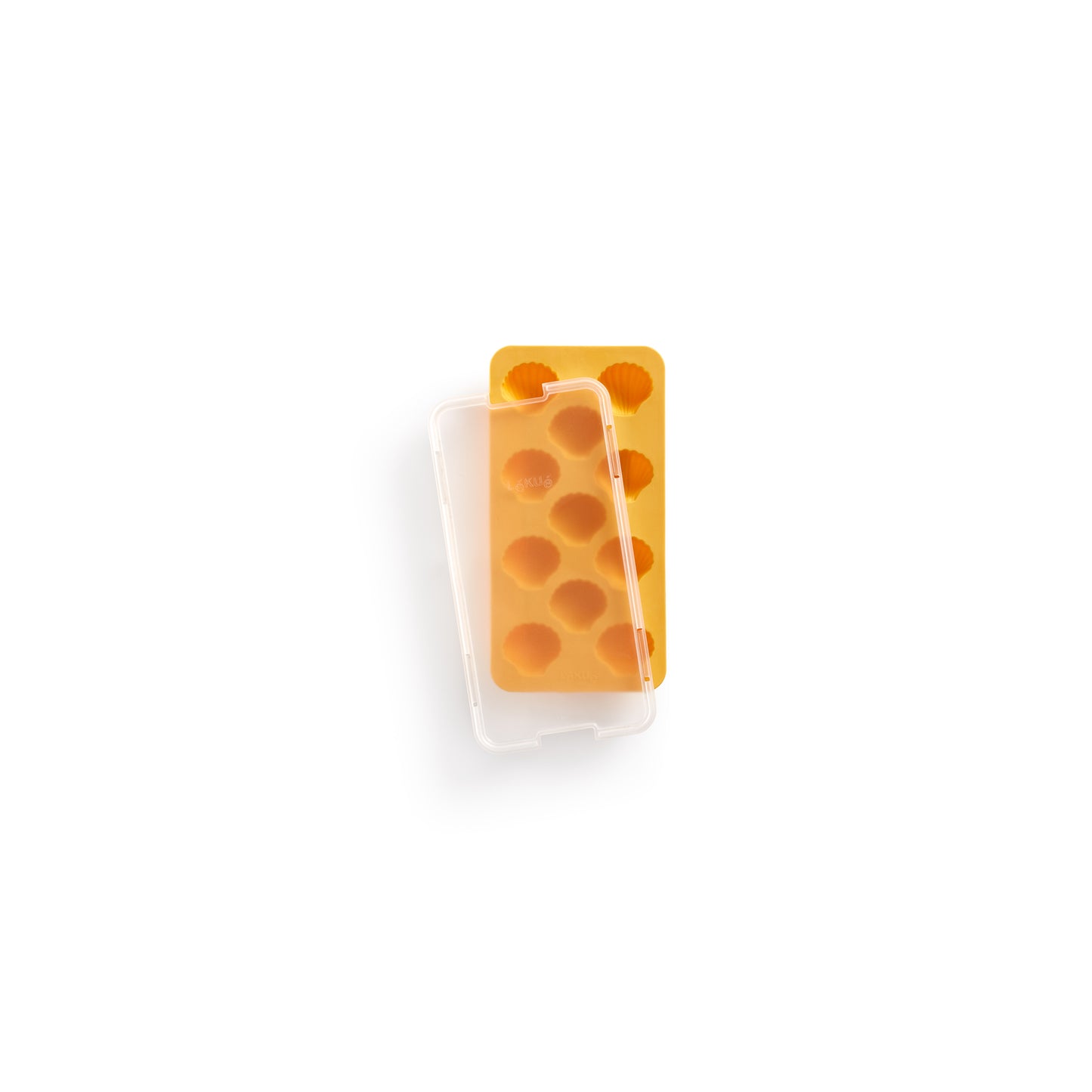 Shell Ice Cube Tray with Lid - Yellow