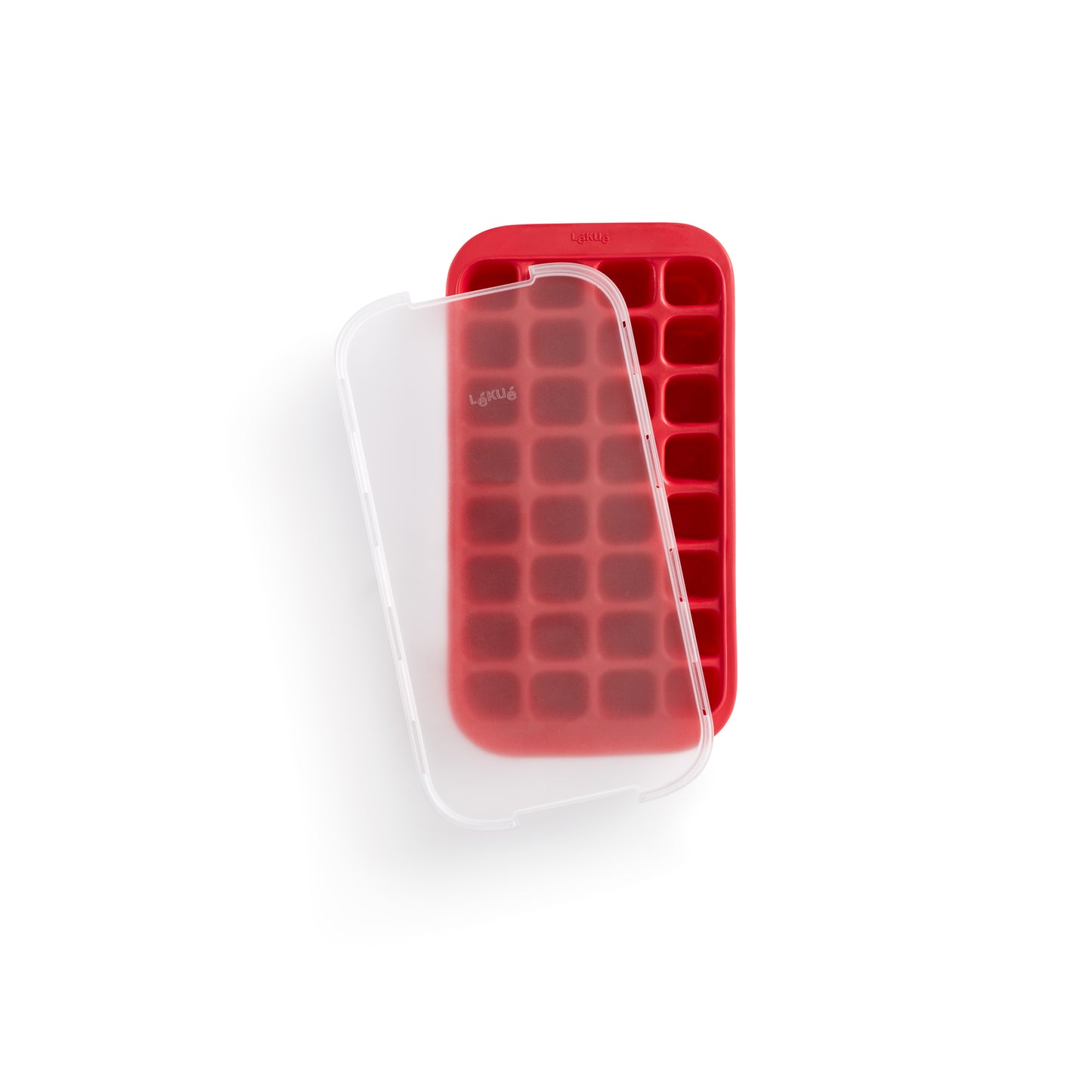 Industrial Ice Cube Tray with Lid - Red