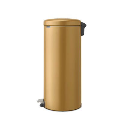 NewIcon Pedal Bin, 30 litre, Soft Closing, Plastic Inner Bucket - Warm Gold